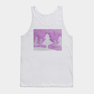 Pink winter scene Tank Top